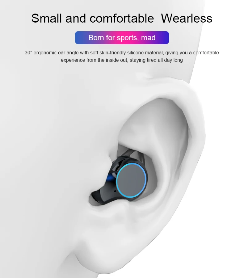 G02 TWS 5.0 Bluetooth 9D Stereo Earphone Wireless Earphones IPX7 Waterproof Earphones 3300mAh LED Smart Power Bank Phone Holder - ANKUX.COM