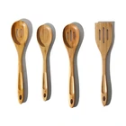 Eco Friendly Pancake Shovel Pot Spatula No Paint Long Handle Kitchen Tools Wood Bamboo Utensils Kitchen Spatula