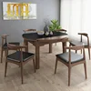 modern design custom made telescopic folding dining table hotel restaurant furniture set