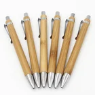 new design bamboo barrel ballpoint pen with steel click eco pen with custom logo for advertising YQ0331