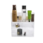 Customization 3 Tier Acrylic Desktop Makeup Organizer Cosmetic Storage Box With Drawer