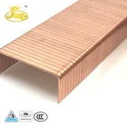 Copper Color 16GA U-Type Nail Carton Closing Staple Copper Staple Pins With Steps For Bif Cartons