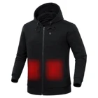 2019 100% Cotton Fleece Winter Far Infrared Warm 5V USB Battery Powered Men's Hoodies Heated Jacket