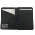 Hot selling custom high-end luxury leather portfolio bags pad folio folder logo embossed