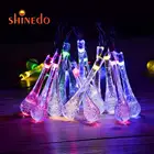 Holiday Decorative Lights Shinedo Holiday Decoration Led Crystal Ball Water Drop Fairy Christmas Solar String Light