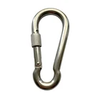 Stainless Steel Spring Hook Stainless Steel 316 M5 Spring Snap Hook With Screw Lock Nut