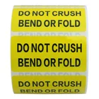 Hybsk 1x2 inch DO NOT Crush Bend OR FOLD Warning Shipping Stickers Self Adhesive Labels