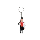 Kunshan made custom logo soft pvc embossed keychain for bag