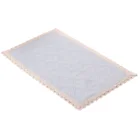 Chinese factory supply light blue cotton woven carpet pure color stripe rug living room bedroom kitchen floor mat custom