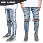 OEM custom cheap jeans stretch your own brand wholesale men skinny ripped fancy unbranded track jeans 0002