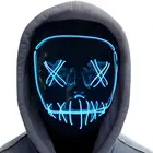 Masquerade Dj Masks Light Up Party Sound Activated LED EL Wire Mask