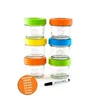 Avertan contains Small Reusable 4oz 8oz Jars Glass Baby Food Storage Containers Set with Airtight Lids