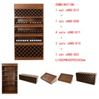 Custom wall wine rack wood, red wine bottle holder with free design