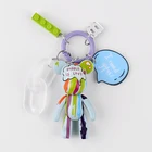 Plastic Key Bear Keychain Cartoon Toys Bear PVC Plastic Bag Decoration Key Chain For Friends Bag Charm