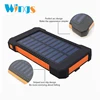 20000mAh Solar Phone Charger Waterproof Portable External Battery Pack Dual USB Solar Power Bank with 2 Flashlights