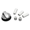 Custom promotional dy091 plastic knob universal silver oven knob with five adapters in Dymolding
