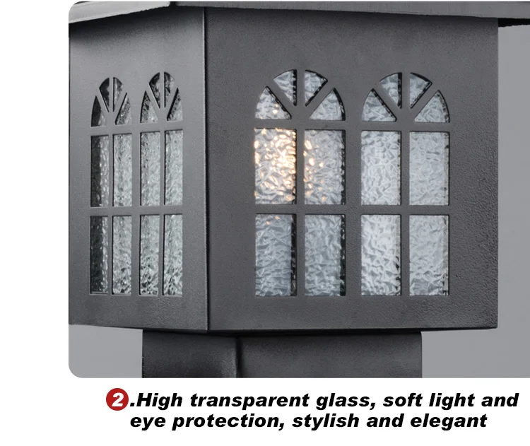 Modern High Quality Waterproof Outdoor Black Terrace Lighting Pillar Lights