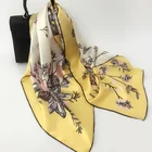 Silk Scarf Zipeiwin Wholesale Digital Printed 90x90 Cm Silk Scarves Square 100% Silk Satin Scarf Italy