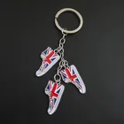 Creative Shoes Shape Metal Crafts UK Flag Keyring Shoes Soccer Key Ring Keychain