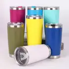 Wine coffee travel vacuum double wall insulated metal stainless steel can cooler beer mug beer tumbler with custom logo