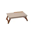Dreamve Modern Wood Furniture Folding Floor Laptop Table