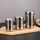 Food grade seasoning condiment jars set kitchen spice bottle stainless steel pepper shaker bottle