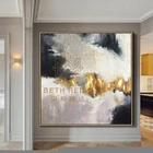 New Design Hand Printed Beautiful Abstract Room Painting On Canvas For Home Wall Decoration