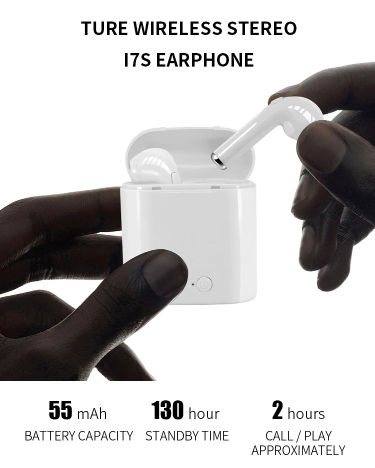 Tws I7S V5.0 A2DP Stereo Earphones Noise Cancelling Blue Tooth Headphone Wireless Earbuds For Amazon - ANKUX.COM