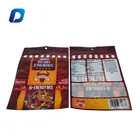 Customized high quality flat mylar pouch ziplock dried food packaging bag