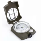 High Quality 60mm Outdoor Army Green Hiking Military Compass Foldable Watch Brass Compass