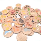 Game Child Game 56pcs Beech Wood Cartoon Matching Game For Children