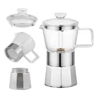 Pot Coffee Pot Maker Heat-resistant Factory Price LFGB Certification Aluminium Coffee Maker Moka Pot