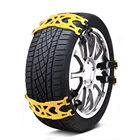 Snow Chains Outdoor Winter Snow Mud 6Pcs Universal Emergency Tire Anti Slip TPU Car Snow Chains For Most Car/SUV/Trucks