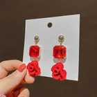 Rose Earing 2020 Fashion Red Flower Rose Earing Women