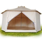 Aluminum Pole Family Tents Cotton Canvas Tents Mongolina Yurt For Outdoor Hunting
