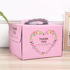 Handle Corrugated Cake Package Paper Carton Box Factory Custom Paper Cake Packaging Boxes