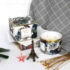 eco friendly luxury private label 3 wooden wick scented candle