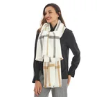 wholesale worthy Grid and plaid pattern cashmere-feel like scarves and shawls pashmina unisex