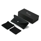 custom leather handmade soft hard glasses eyewear case set lens cloths pocuh for sunglasses