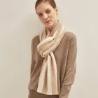 Knitted shawl stripe women lady large cashmere shawl scarf in spring autumn winter
