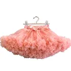 KAPU Boutique Pettiskirt Pink Fluffy Ballet Kids Baby Girls Tutu Tulle Mini Skirt With Bow