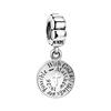 With God All Things Are Possible Cross Dangle Charms 925 Sterling Silver Fit European Snake Chain Bracelets