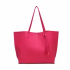 Simple Large Capacity Simple Style Pu Leather Tote Bags Women Handbags Ladies Hand Bag