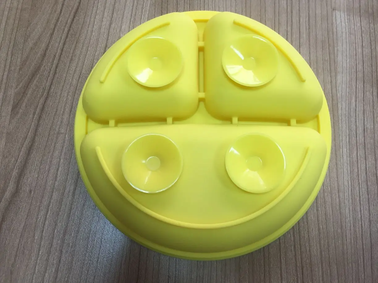 Upgrading Amazon seller Silicone Grip Dish with bottom Suction cup, Divided Plate and Baby Toddler Plate