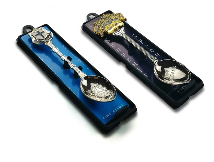 Die Casting Blank Souvenir Teaspoon/Custom Soft Enamel Metal Spoon