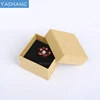 Custom logo kraft brown paper pendant necklace ring earring set jewelry packaging box