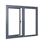 USA standard thermal break profile low-E tinted glass crank casement window with german hardware