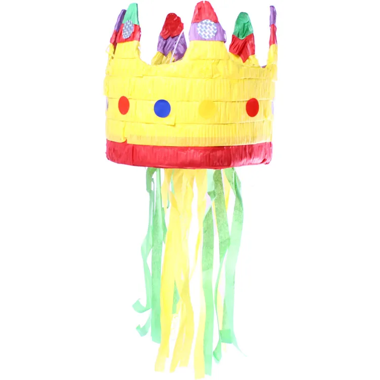 Corona amarillo Pull-Cadena de Piñata lindo Festival Fiesta Juguetes