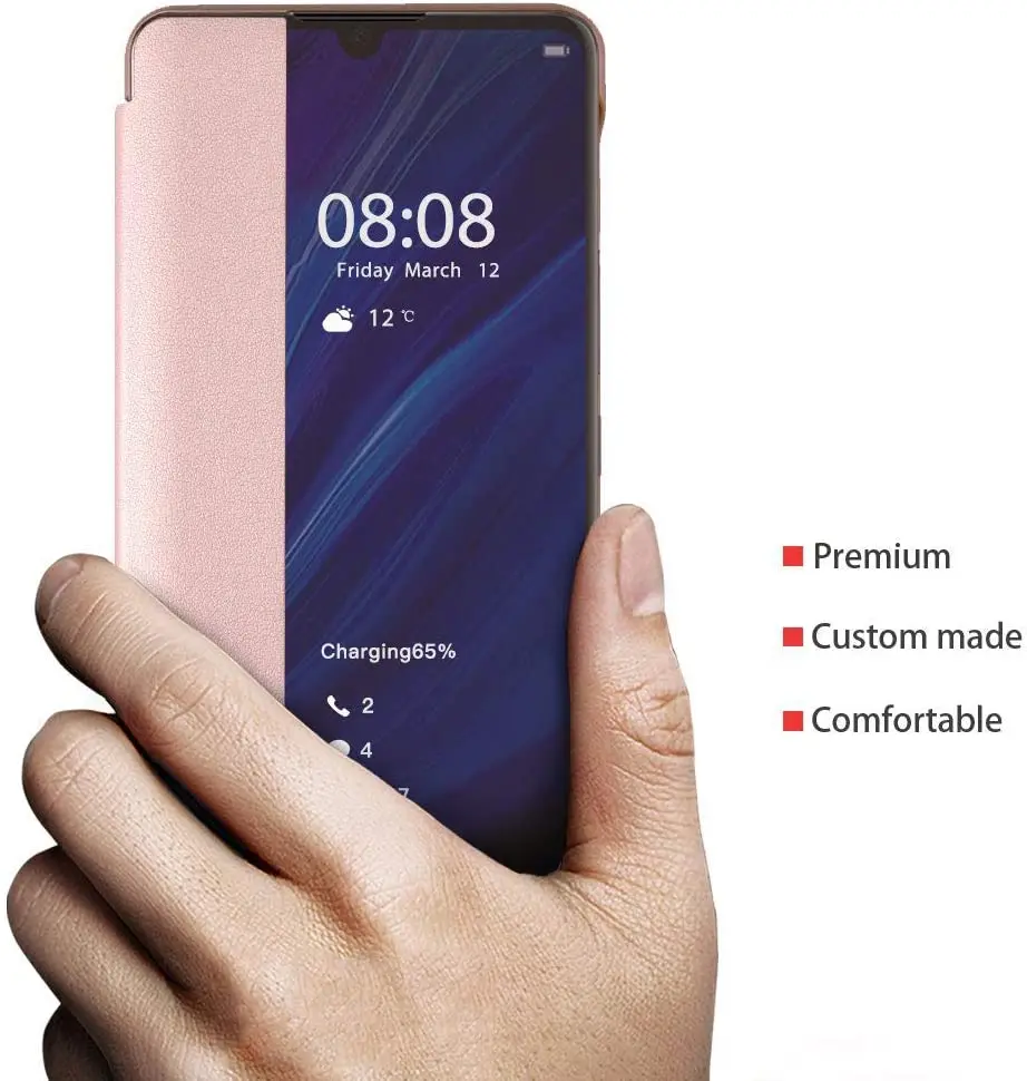 Shemax Compatible With Oppo A5s Ax5s Case Slim View Side Smart Window