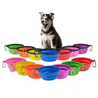 Wholesale Free Sample Custom Foldable Silicone Pet Water Collapsible Portable Dog Bowl